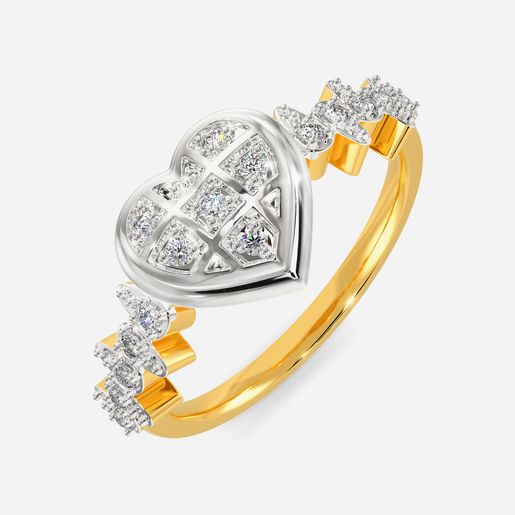 Edgy Romance Diamond Rings