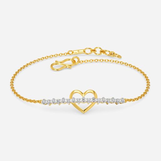 Edgy Heart Diamond Bracelets
