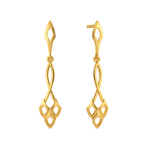Serpentine Allure  Gold Earrings