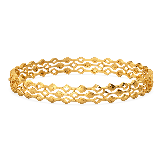 Serpentine Poise Gold Bangles