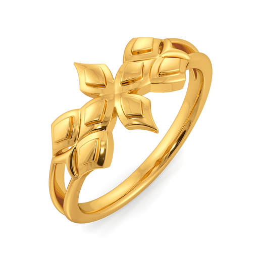 Poised in Scales Gold Rings