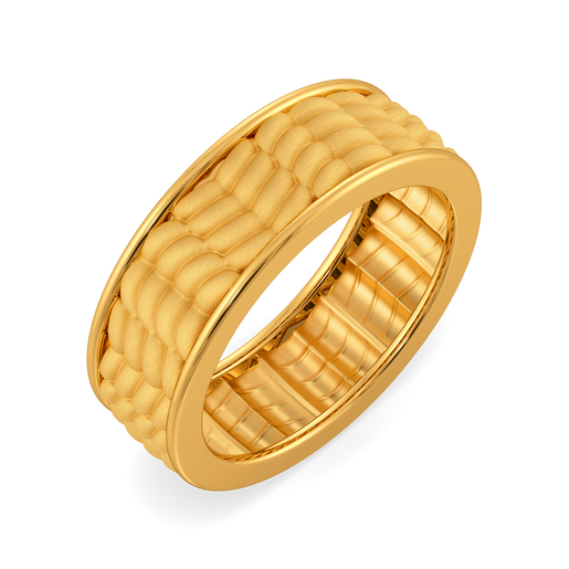 Knitted Shimmer Gold Rings
