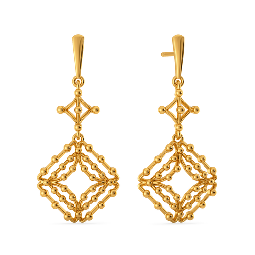Unbridled Frivolity Gold Earrings
